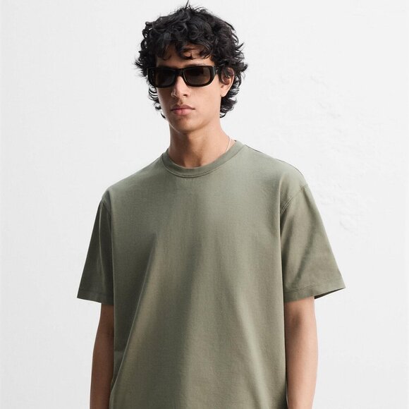 New Army Oversized Thick  Cotton T-SHIRT - Picture 1 of 5